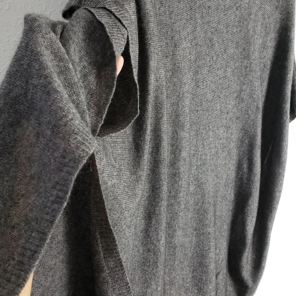 Halogen Wool & Cashmere Blend Cowl Neck Poncho - Picture 6 of 8